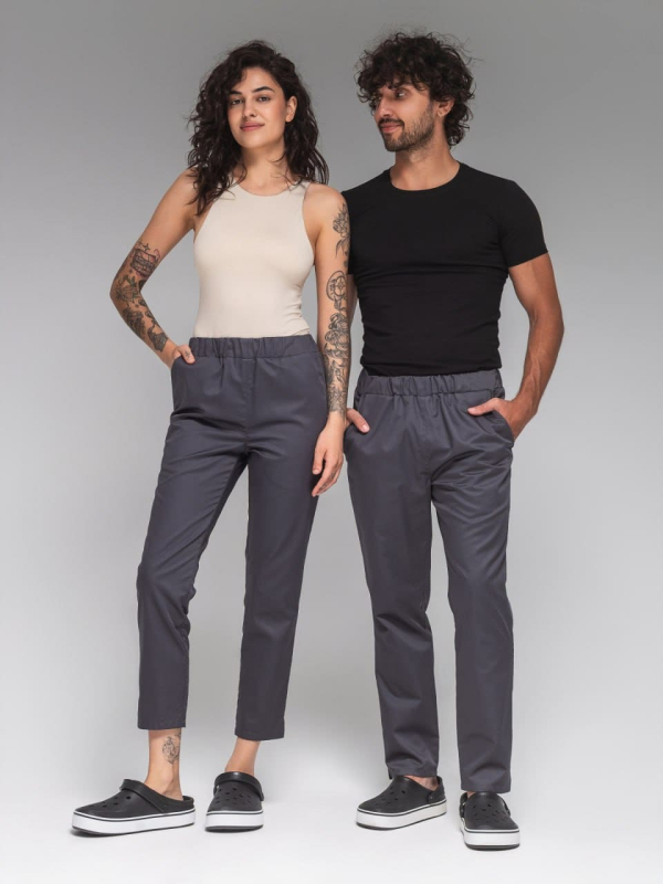 Cropped trousers with a slit, Eco basics